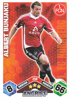 Albert Bunjaku 1. FC Nurnberg 2010/11 Topps MA Bundesliga #250